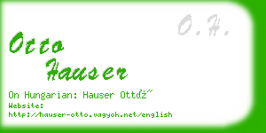 otto hauser business card